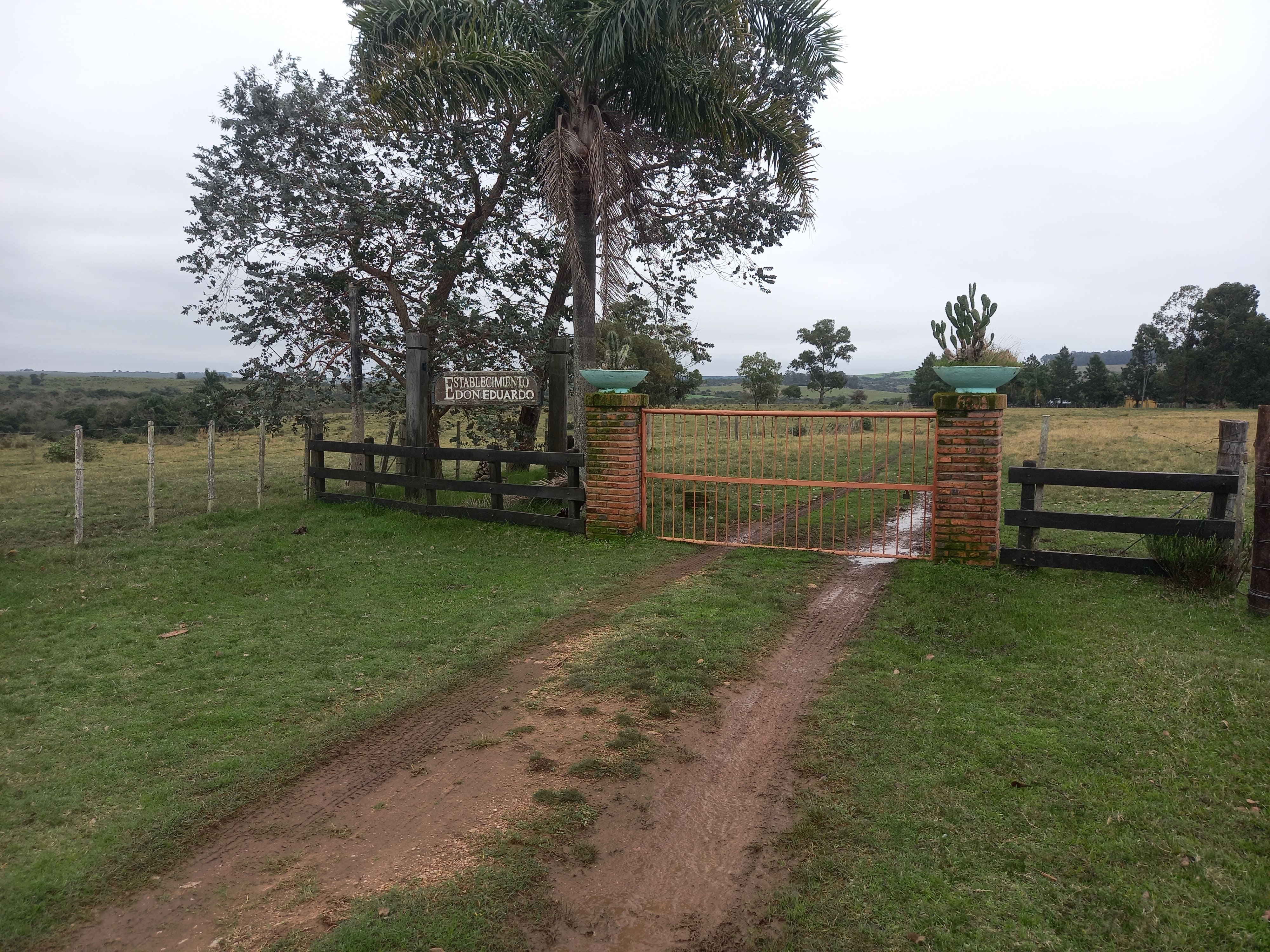 Mata burro de entrada da propriedade